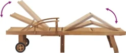 VidaXL Sonnenliege Massivholz Teak -Stil Beet Verkaufsgeschäft 725339d82bacacb1d6657af3bf0bb7ff