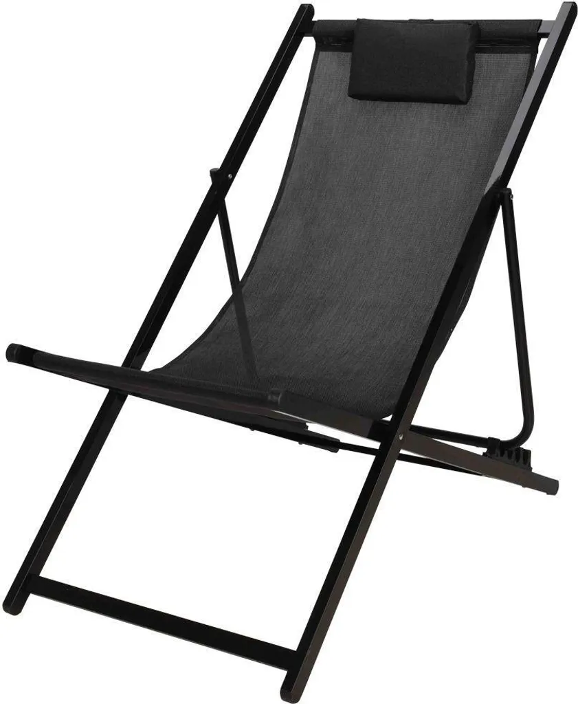 Ambiance Gartenliege Sonnenliege Liegestuhl Klappbar SCHWARZ Aus Metall 101x61x91 Cm 8 Ambiance Gartenliege Sonnenliege Liegestuhl Klappbar SCHWARZ Aus Metall 101x61x91 Cm - Image 8