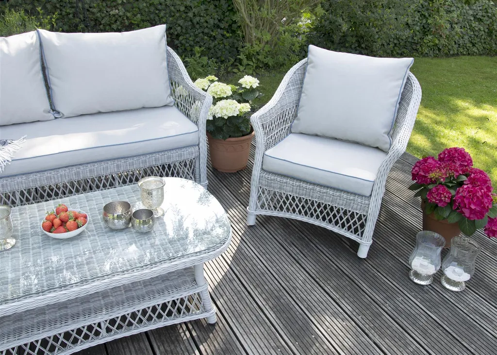 Gartenmöbel Set 4tlg. Rattan Grau 2 Gartenmöbel Set 4tlg. Rattan Grau - Image 2