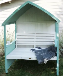 HABAU Laubenbank "Romantik" In Mintgrün Und Weiß, 120 X 76 X 170 Cm -Stil Beet Verkaufsgeschäft 740191fa1b8b65a0e8bbefcd4bbe94c7