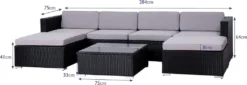 SVITA Poly Rattan Lounge Schwarz Lugano Gartenset Gartenmöbel -Stil Beet Verkaufsgeschäft 74205414ff68034c8e1ec3cb161e3bee