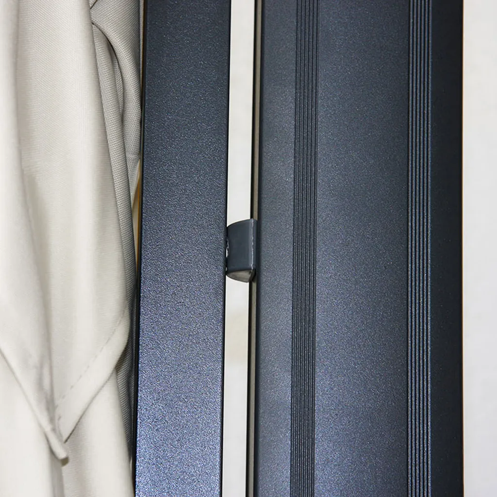 Gastronomie-Ampelschirm MCW-A96, 3,5x3,5m (Ø4,95m) Polyester/Alu 25kg Creme-grau Mit Ständer, Drehba 3 Gastronomie-Ampelschirm MCW-A96, 3,5x3,5m (Ø4,95m) Polyester/Alu 25kg Creme-grau Mit Ständer, Drehba - Image 3