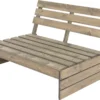 ECD Germany Gartenbank 3-Sitzer Mit Rückenlehnen, 120x76,5x80 Cm, Grau, Aus Massivholz, Robust Und Wetterfest, Parkbank Sitzbank Gartenmöbel Holzbank Bank, Für Garten, Balkon Und Terrasse