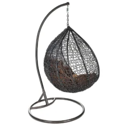 HOME DELUXE - Polyrattan Hängesessel CIELO - Inklusive Gestell, Sitz-, & Rückenkissen | Hängestuhl, Hängekorb, Gartenliege, Hollywoodschaukel, Hängeschaukel -Stil Beet Verkaufsgeschäft 7441391a610e21fb8f989d5fc25a963f
