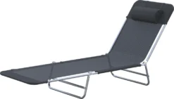 Outsunny Sonnenliege Gartenliege Relaxliege Bäderliege Zweibeinliege 4 Farben (Schwarz) -Stil Beet Verkaufsgeschäft 7486deba60410068f86955ee3d7731a4