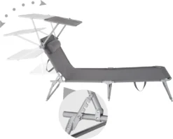 Tectake Gartenliege 4-stufig Mit Kopfpolster - Grau -Stil Beet Verkaufsgeschäft 74ce2d79329b187d2a17a610cc3ccade