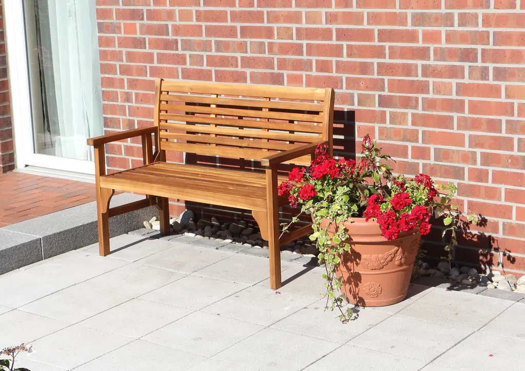 Siena Garden Gartenbank / Klappbank Lovera Akazienholz 120cm 8 Siena Garden Gartenbank / Klappbank Lovera Akazienholz 120cm - Image 8