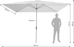 Dehner Sonnenschirm Samos, Ca. 300 X 265 X 200 Cm, Aluminium/Polyester, Braun -Stil Beet Verkaufsgeschäft 75e1ee9840f6725375391a7d0dfc4d9b