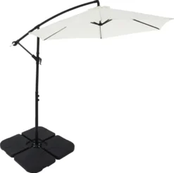 Mucola Schirmständer 60 L / 80 Kg 4er Set Ampelschirmständer Outdoor Schirmgewicht Bodenkreuz Sonnenschirmständer Schirmhalter Schirmfuß Wasser Sand Gefüllt Garten -Stil Beet Verkaufsgeschäft 77240e3e58eae6aac6dc96ede3331c6e