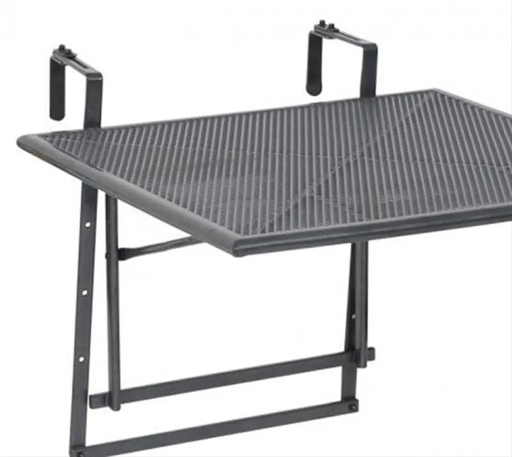 Greemotion Balkon Gartentisch Balkonhängetisch XL Toulouse Eisengrau Stahl 6 Greemotion Balkon Gartentisch Balkonhängetisch XL Toulouse Eisengrau Stahl - Image 6