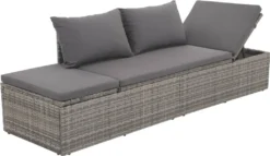 VidaXL Gartenbett Grau 195×60 Cm Poly Rattan -Stil Beet Verkaufsgeschäft 77ea85633a59c438a2a9025473cdb598