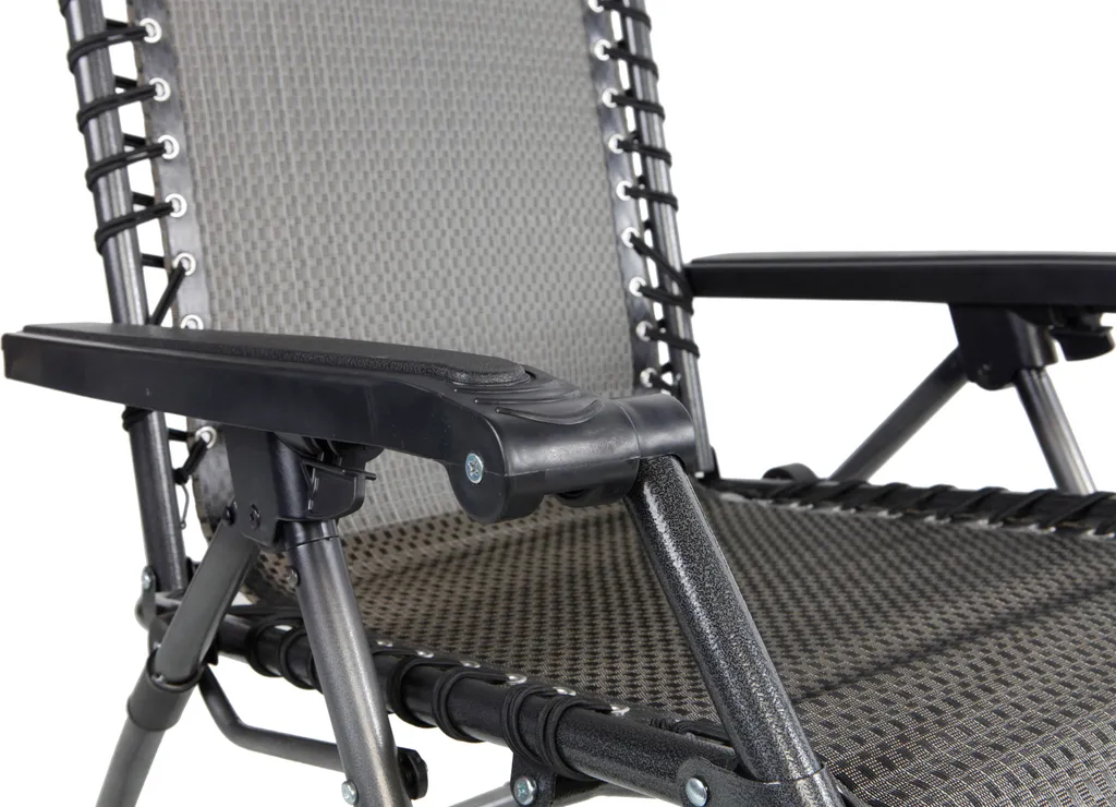 Relax Sessel Mit Kopfkissen - 175cm / Grau - Verstellbarer Garten Sonnen Liege Stuhl 6 Relax Sessel Mit Kopfkissen - 175cm / Grau - Verstellbarer Garten Sonnen Liege Stuhl - Image 6