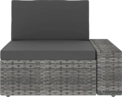 VidaXL Modulares 3-Sitzer-Sofa Poly Rattan Grau -Stil Beet Verkaufsgeschäft 78638e3bca47d7e3ff4c5d691ba48be8 1
