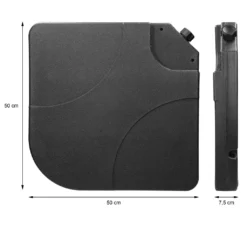 ECD Germany 4er Set Sonnenschirmständer, Bodenkreuz Schirmgewicht Für Ampelschirmständer Marktschirmständer Kurbelschirmständer, Beschwerungsplatten Mit 60L Wasser / 80kg Sand Befüllbar -Stil Beet Verkaufsgeschäft 7878b3a930ea165136220ec96c805c39