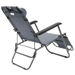 Campingstuhl Liegestuhl Freizeitliege Sonnenliege Strandliege Campingliege Klappliege Liege 153cm | Grau -Stil Beet Verkaufsgeschäft 79123901df20cdef736ecf2768c0dd59