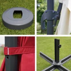 Gastronomie-Ampelschirm MCW-A96, 3x4m (Ø5m) Polyester Alu/Stahl 26kg Türkis Ohne Ständer, Drehbar -Stil Beet Verkaufsgeschäft 79faec081128b434cd29e9e7ff087c9a