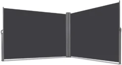 COSTWAY Doppelseitenmarkise 160x600cm Ausziehbar Seitenmarkise Markise Seitenwandmarkise Sicht- Sonnen- & Windschutz Für Garten Veranda & Terrasse Grau -Stil Beet Verkaufsgeschäft 79fc9b2cdaec757e007b5e754ea6a60b