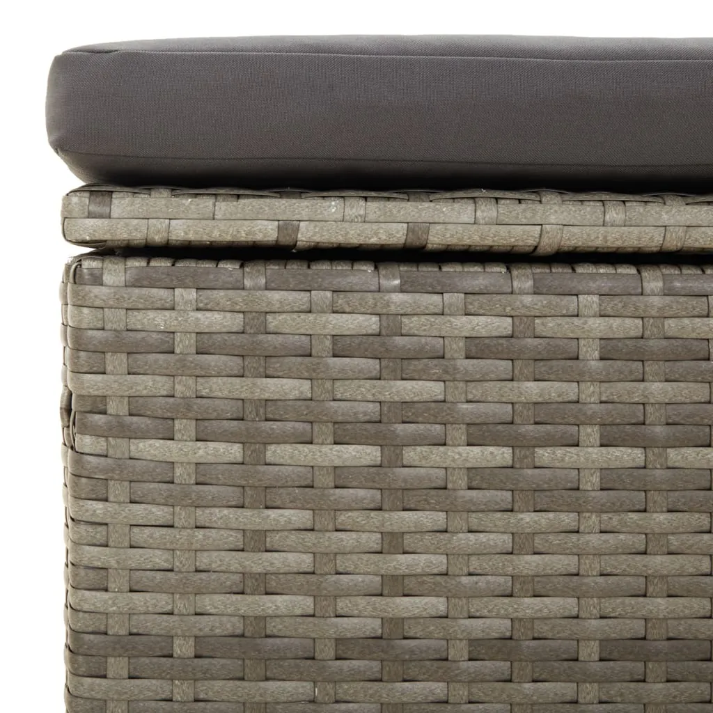 VIDAXL Gartensofa 2-Sitzer Mit Kissen Grau Poly Rattan 8 VIDAXL Gartensofa 2-Sitzer Mit Kissen Grau Poly Rattan - Image 8