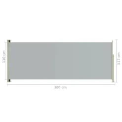 VidaXL Seitenmarkise Ausziehbar 117x300 Cm Grau -Stil Beet Verkaufsgeschäft 7aaab9a0e0dabea6e79d2eca62005153
