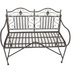 Garden Pleasure Bank Mangan B106xH91xT57 Stahl - Antike Optik Die Zum Verweilen Einlädt -Stil Beet Verkaufsgeschäft 7b1dc9d33116ee856341b800ada91877