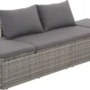 VidaXL Gartenbett Grau 195×60 Cm Poly Rattan
