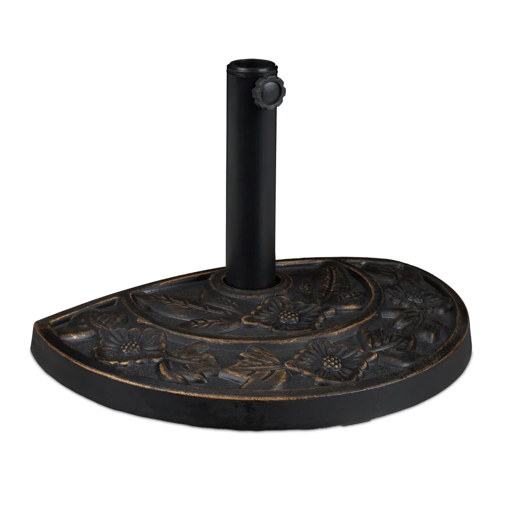 Relaxdays Sonnenschirmständer Halbrund 1 Relaxdays Sonnenschirmständer Halbrund