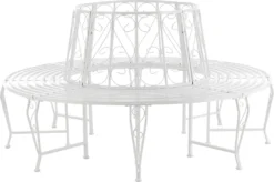 Baumbank Sorrent 160x84cm Rundbank 360° Gartenbank Parkbank Stahl Weiß -Stil Beet Verkaufsgeschäft 7f2da49f900721014ad24e73b3b9e2de