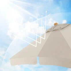 SONGMICS Sonnenschirm Für Den Balkon, 200 X 125 Cm, Rechteckiger Balkonschirm, Sonnenschutz, Schirmmast, Schirmrippen Aus Holz, Knickbar, Ohne Ständer, Garten, Outdoor, Beige GPU26BE 10 SONGMICS Sonnenschirm Für Den Balkon, 200 X 125 Cm, Rechteckiger Balkonschirm, Sonnenschutz, Schirmmast, Schirmrippen Aus Holz, Knickbar, Ohne Ständer, Garten, Outdoor, Beige GPU26BE -Stil Beet Verkaufsgeschäft 7f4fdccbd714b18acf3f7b9619795f65