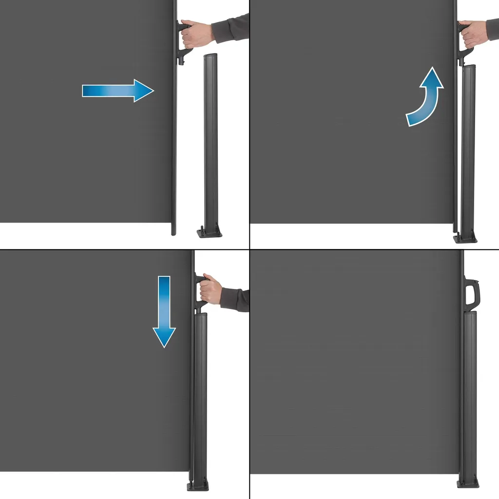 Koopman Windschutz Für Terrasse - 3x1,4 M - Anthrazit - Einziehbar 5 Koopman Windschutz Für Terrasse - 3x1,4 M - Anthrazit - Einziehbar - Image 5