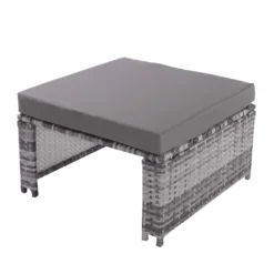 Merax Gartenmöbelset Polyrattan Mit Sonnendach Und Kissen Für 5 Personen, Loungeset Balkonmöbel Set Mit 3-Sitzer Sofa Inkl. Dach, 2x Einzelsessel, 1x Ottoman, 1x Tisch, 194 X 128 X 157 Cm -Stil Beet Verkaufsgeschäft 7ff0c65c439630cd876c952403658831