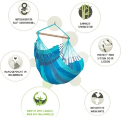 La Siesta Habana Lagoon Comfort Hängesessel Blau Hängestuhl -Stil Beet Verkaufsgeschäft 7ff6a8450ba5ccd337ce3d169d9ccfde