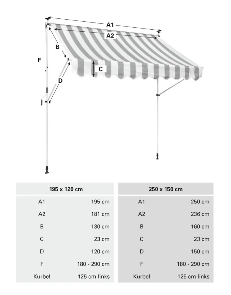 Gardinia Klemm-Markise Föhr Beige-weiß 250 X 150 Cm 4 Gardinia Klemm-Markise Föhr Beige-weiß 250 X 150 Cm - Image 4