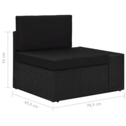 VidaXL Modulares 3-Sitzer-Sofa Poly Rattan Schwarz 16 VidaXL Modulares 3-Sitzer-Sofa Poly Rattan Schwarz -Stil Beet Verkaufsgeschäft 82818f90f3726aefeb38f22f731294bf