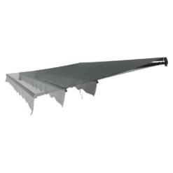 Juskys Markise 350 X 300 Cm - Beschattung Terrasse & Balkon - Gelenkarmmarkise Mit Kurbel & Halterung - Sonnenschutz Balkonmarkise Gelenkmarkise Grau -Stil Beet Verkaufsgeschäft 83ab73938ed35a4e45e6a85965236264