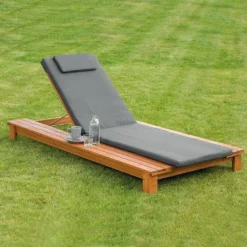 Merxx Gartenliege Viana Verstellbar Eukalyptus Natur, Grau 200 Cm X 105 Cm X 25 Cm -Stil Beet Verkaufsgeschäft 84020ee9bdc87395d4b07bf46e144f96