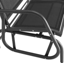 Tectake Schaukelbank Greta 2-Sitzer 121x72x86,5cm - Schwarz -Stil Beet Verkaufsgeschäft 841e527125617e46a80f2a4ac1574f40