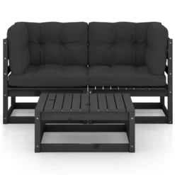 VidaXL 3-tlg. Garten-Lounge-Set Mit Kissen Massivholz Kiefer 11 VidaXL 3-tlg. Garten-Lounge-Set Mit Kissen Massivholz Kiefer -Stil Beet Verkaufsgeschäft 8432a4c30c06267f500b558d0379fef7