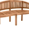 Möbilia Gartenbank 150 Cm | Bananenbank 3-Sitzer Aus Teak Holz | B 150 X T 61 X H 87 Cm | Natur | 11020015 | Serie GARTEN