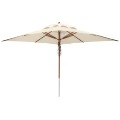 Anndora Sonnenschirm 4x4m Eckig Natural Winddach UV-Schutz - Natural -Stil Beet Verkaufsgeschäft 848ed8c2e5184cb7c55df7351a60397f