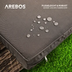 AREBOS Polyrattan Gartenmöbel Gartenlounge, Garnitur Set Sitzgruppe Grau, Aluminium Gestell, Tisch Mit Glasplatte, Inkl. Sitzkissen, 4 Personen -Stil Beet Verkaufsgeschäft 851c27fc90ab10efa96c4d3ec1dc896f