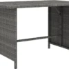 VidaXL Garten-Esstisch Grau 110x70x65 Cm Poly Rattan