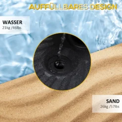 Outsunny Sonnenschirmständer 22 Kg Schirmständer Für Sonnenschirm Schirmstangen 38 Mm Sonnenschirmfuß Für Garten Terrasse Balkon Zement Schwarz Ø51 X 30H Cm -Stil Beet Verkaufsgeschäft 86f83a6c04e9574391fec64945116a1d