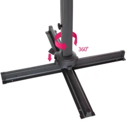 Tectake Sonnenschirm Ampelschirm 424cm Mit Fußpedal - Grau -Stil Beet Verkaufsgeschäft 87921ba88084c20d2beabc6b36b35326