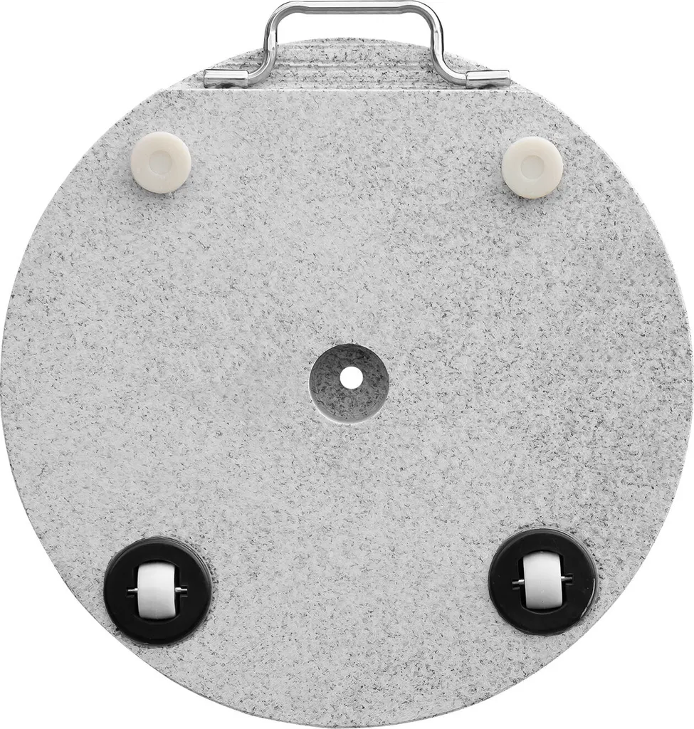 Sonnenschirmständer Rund 30kg Rollbar Hellgrau Poliert 5 Sonnenschirmständer Rund 30kg Rollbar Hellgrau Poliert - Image 5