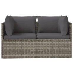 VidaXL Gartensofa 2-Sitzer Mit Kissen Grau Poly Rattan 10 VidaXL Gartensofa 2-Sitzer Mit Kissen Grau Poly Rattan -Stil Beet Verkaufsgeschäft 893bd9a17788551a293c9eeaaec98ab2