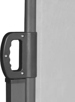 SVITA Doppel Seitenmarkise 600x200cm Sichtschutz Sonnenschutz Ausziehbar Hellgrau -Stil Beet Verkaufsgeschäft 8958654060b43eba05f8fbe50002cf97