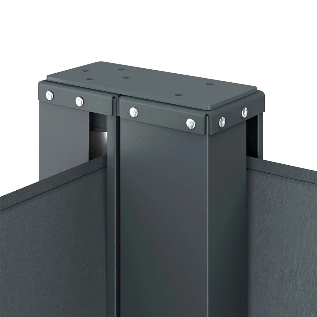 Doppel Seitenmarkise Sichtschutz 160x600cm Sonnenschutz Seitenrollo Eck Markise Anthrazit 5 Doppel Seitenmarkise Sichtschutz 160x600cm Sonnenschutz Seitenrollo Eck Markise Anthrazit - Image 5