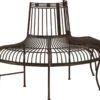 Outsunny Baumbank Aus Metall Halbrund Gartenbank Parkbank Sitzbank Für Ø37cm Baumstämme 135 X 70 X 85 Cm
