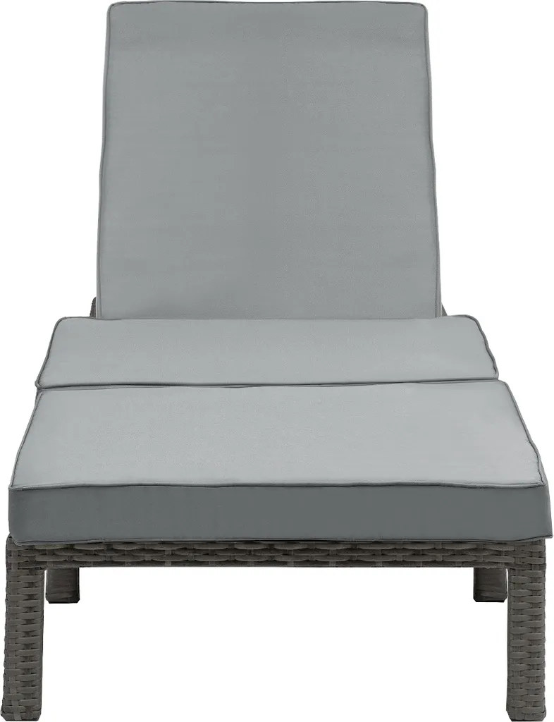 SVITA PEACH Gartenliege Sonnenliege Relaxliege Polsterauflage Klappbar Polyrattan Grau 2 SVITA PEACH Gartenliege Sonnenliege Relaxliege Polsterauflage Klappbar Polyrattan Grau - Image 2