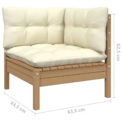 VidaXL 5-tlg. Garten-Lounge-Set Mit Kissen Honigbraun Kiefernholz -Stil Beet Verkaufsgeschäft 8b2593f1f0343d005230d874a8409907